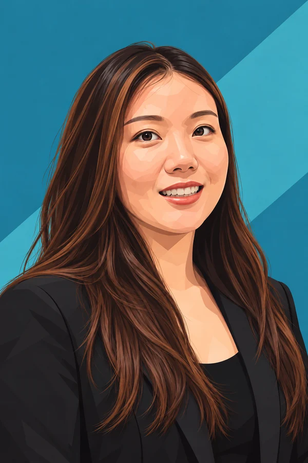 Illustrated portrait of Izzie Wang